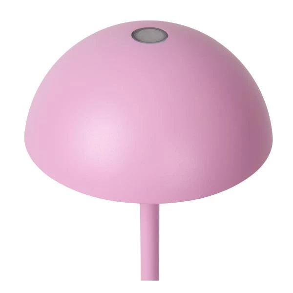 Lucide JOY - Lampe de table Rechargeable Intérieur/Extérieur - Batterie/Piles - Ø 12 cm - LED Dim. - 1x1,5W 3000K - IP54 - Rose - détail 2